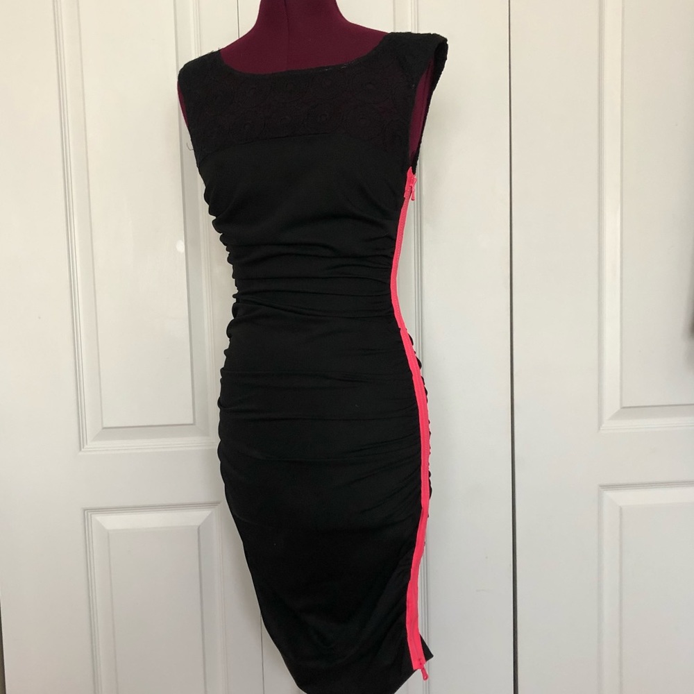 Rachel Rachel Roy black ruched dress